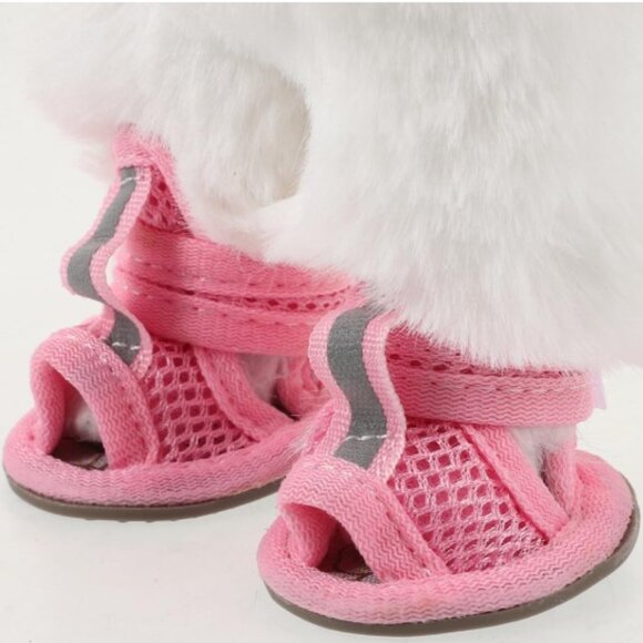 4PCS Summer Breathable Dog/Cat Mesh Sandals Anti-slip Bottoms. Size 2 SM - Picture 1 of 5